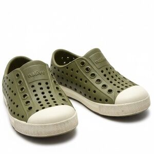 Native Jefferson Kids Sneakers Sandals Olive Green White Toddler Unisex Size 8